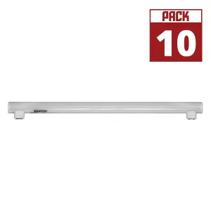 10 Pack - 20 Inch LED T10 Linear Tube, 7W, 500 Lumens, 2700K, LN60 Equal, S14S Base, 120V