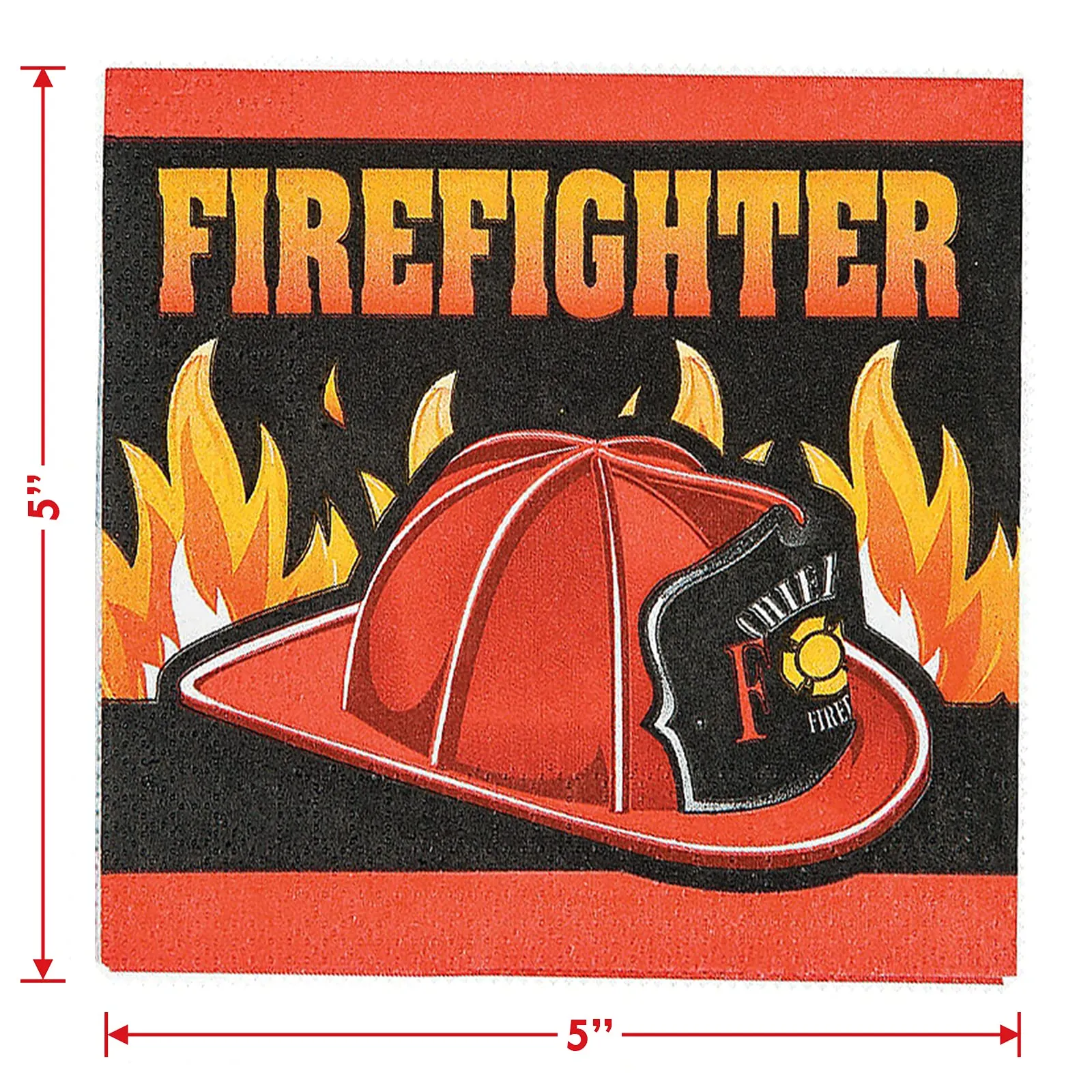 Firefighter Party Supplies - Paper Dessert Plates and Beverage Napkins (Serves 16)