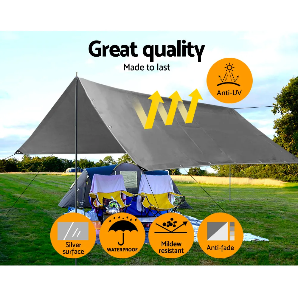 Heavy-Duty Poly Tarp, Waterproof, UV Resistant, 9x12m - Instahut
